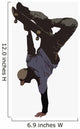 Inverted Skateboarder Wall Decal