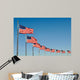 American Flags Washington Monument Wall Decal