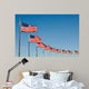 American Flags Washington Monument Wall Decal