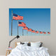American Flags Washington Monument Wall Decal