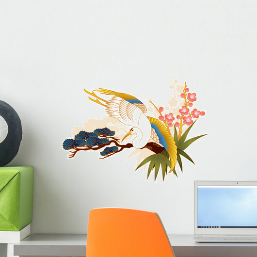Chiku And Crane Wall Decal