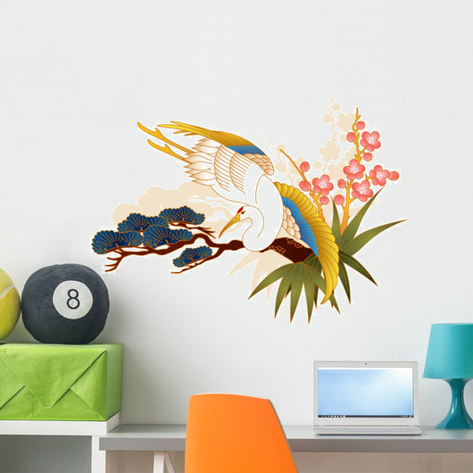 Chiku And Crane Wall Decal