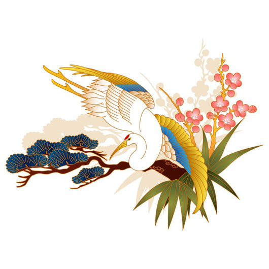 Chiku And Crane Wall Decal