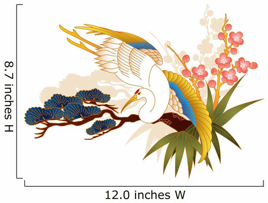 Chiku And Crane Wall Decal