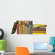 Books Row Blank Labels Wall Decal