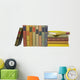 Books Row Blank Labels Wall Decal