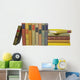 Books Row Blank Labels Wall Decal