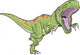 Running Cartoon Tyrannosaurus Wall Decal