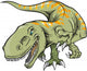 Green Cartoon Tyrannosaurus Wall Decal