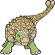 Ankylosaurus Dinosaur Vector Illustration Wall Decal