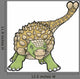 Ankylosaurus Dinosaur Vector Illustration Wall Decal