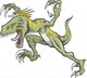 Raptor Dinosaur Vector Illustration Wall Decal