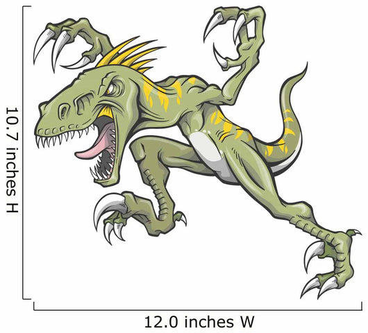 Raptor Dinosaur Vector Illustration Wall Decal