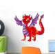 Red Dragon With Purple Wall Decal