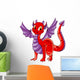 Red Dragon With Purple Wall Decal