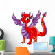 Red Dragon With Purple Wall Decal