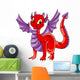 Red Dragon With Purple Wall Decal