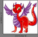 Red Dragon With Purple Wall Decal