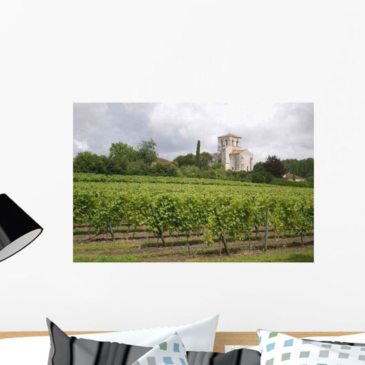French Landscape With Graves And Church Wall Decal