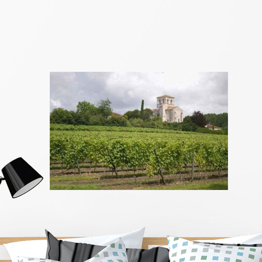 French Landscape With Graves And Church Wall Decal