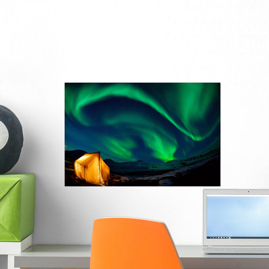 Northern Lights and a Tent Wall Decal
