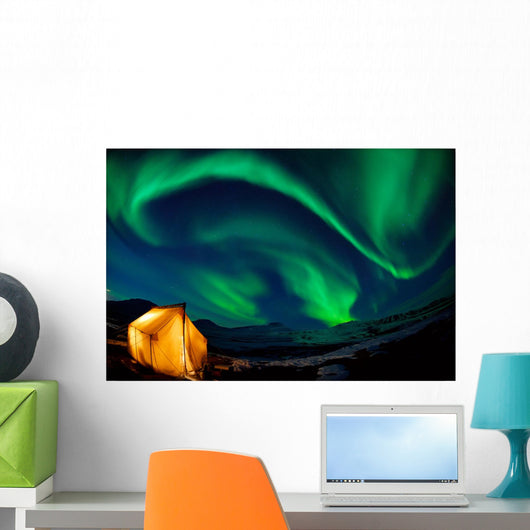 Northern Lights and a Tent Wall Decal