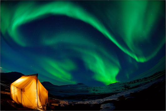 Northern Lights and a Tent Wall Decal