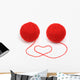 Red Yarn With Heart Wall Decal