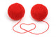 Red Yarn With Heart Wall Decal