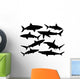 Sharks Silhouette Collection Vector Wall Decal