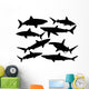 Sharks Silhouette Collection Vector Wall Decal