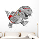 Robot Tyrannosaurus Dinosaur Wall Decal