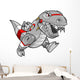 Robot Tyrannosaurus Dinosaur Wall Decal