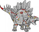 Robot Stegosaurus Dinosaur Wall Decal