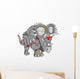 Robot Triceratops Dinosaur Wall Decal