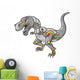 Roaring Robot Tyrannosaurus Dinosaur Vector Wall Decal