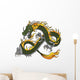 Green Fire Dragon Wall Decal