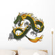 Green Fire Dragon Wall Decal