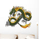 Green Fire Dragon Wall Decal
