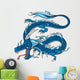 Blue Chinese Dragon Wall Decal