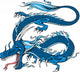Blue Chinese Dragon Wall Decal
