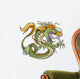 Wild Green Dragon Wall Decal