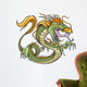 Wild Green Dragon Wall Decal