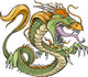 Wild Green Dragon Wall Decal