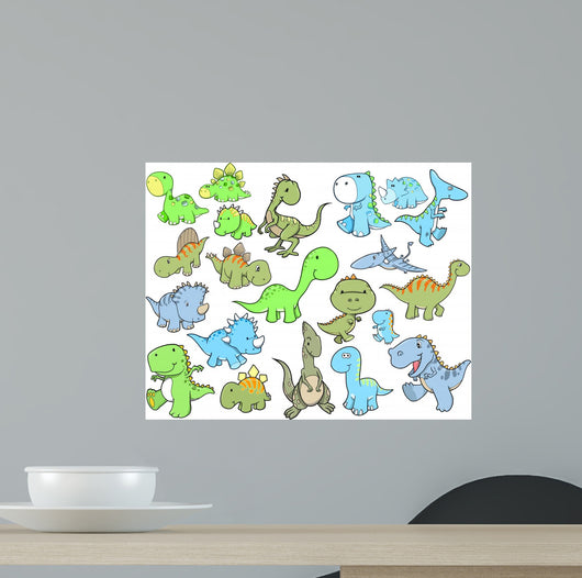 Cute Dinosaur Vector Illustration Wall Decal