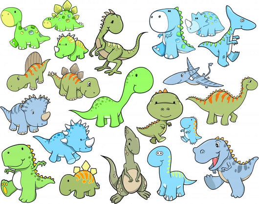 Cute Dinosaur Vector Illustration Wall Decal