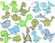 Cute Dinosaur Vector Illustration Wall Decal