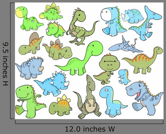 Cute Dinosaur Vector Illustration Wall Decal