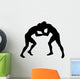 Two Men Wrestling Silhouette Wall Decal