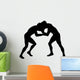 Two Men Wrestling Silhouette Wall Decal